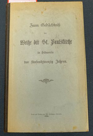 Lot 227, Auction  119, Wittstock, Gustav, Zum Gedächtniß der Weihe der St. Paulskirche in Schwerin