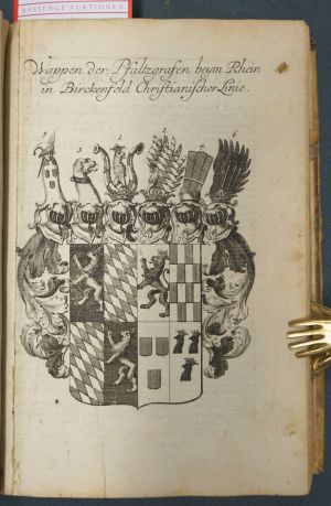 Lot 436, Auction  119, Neu-vermehrter und verbesserter Geschichts- Geschlechts-, und Wappenkalender auf das Jahr 1740