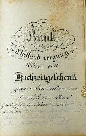 Lot 462, Auction  119, Kunst, im Ehestand vergnügt zu leben ein, ein Hochzeitgeschenk zum Andenken an den ehelichen Bund