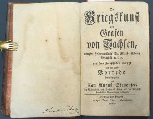 Lot 488, Auction  119, Moritz von Sachsen, Die Kriegskunst des Grafen von Sachsen