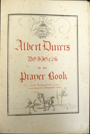 Lot 1101, Auction  119, Dürer, Albrecht, Designs of the prayer book