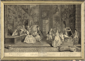Lot 1133, Auction  119, Watteau, Antoine, L'enseigne. Gravée d'après le Tableau en Plat-fond peint par Watteau 