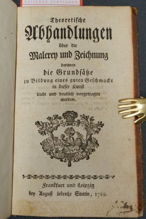 Lot 1134, Auction  119, Wichmannshausen, Johann Georg von, Theoretische Abhandlungen über die Malerey 