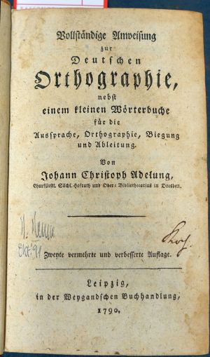 Los 2015 - Adelung, Johann Christoph - Vollständige Anweisung zur deutschen Orthographie - 0 - thumb