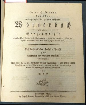 Lot 2031, Auction  119, Braun, Heinrich, Deutsches orthographisch-grammatisches Wörterbuch