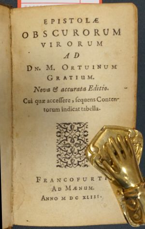 Lot 2089, Auction  119, Hutten, Ulrich von, Epistolae obscurorum virorum 