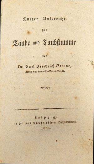 Lot 2186, Auction  119, Struve, Karl Friedrich, Kurzer Unterricht für Taube und Taubstumme