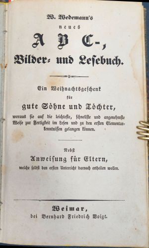 Lot 2221, Auction  119, Wedemann, Wilhelm, Neues ABC-, Bilder- und Lesebuch