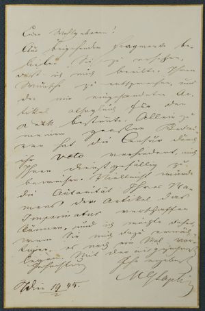 Lot 2535, Auction  119, Saphir, Moritz Gottlieb, Brief 1845