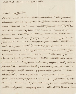 Lot 2598, Auction  119, Orleans, Francois de, Prince de Joinville, Eigenhänd. Brief 1840 aus Bahia