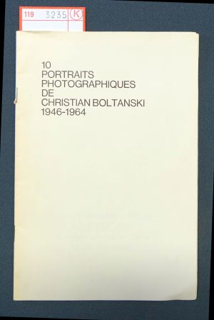 Lot 3235, Auction  119, Boltanski, Christian, 10 portraits photographiques de Christian Boltanski 1946-1964