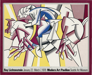 Lot 3372, Auction  119, Lichtenstein, Roy, Ausstellungsplakat. Roy Lichtenstein