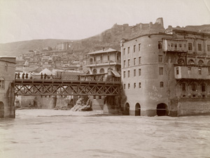 Los 4054 - Ermakov, Dimitri N. - The old Tbilisi, the bridge on the river Mtkvari, the Tartar mosque, the ruins of the Narikala fortress  - 0 - thumb