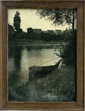Lot 4237, Auction  119, Pictorialism, Houses alongside lake