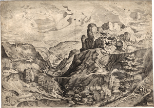 Lot 5086, Auction  119, Bruegel d. Ä., Pieter - nach, Alpine Landschaft mit tiefem Tal