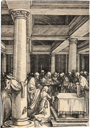 Lot 5103, Auction  119, Dürer, Albrecht, Die Darstellung im Tempel