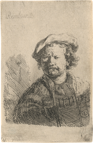 Lot 5183, Auction  119, Rembrandt Harmensz. van Rijn, Selbstbildnis mit der flachen Kappe