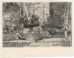 Lot 5188, Auction  119, Rembrandt Harmensz. van Rijn, Die heilige Familie mit der Katze