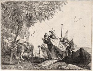 Lot 5294, Auction  119, Tiepolo, Giovanni Domenico, Die Hl. Familie steigt vom Kahn