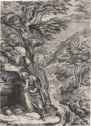 Lot 5412, Auction  119, Alberti, Cherubino, Der hl. Hieronymus, in der Wüste lesend