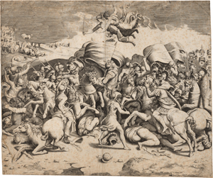 Lot 5438, Auction  119, Bonasone, Giulio, Der Sieg Konstantins über Maxentius