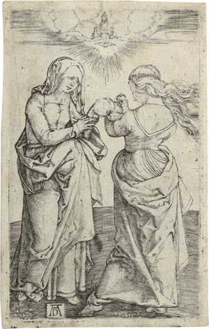 Lot 5459, Auction  119, Dürer, Albrecht, Die Heilige Anna und Maria mit dem Kinde, stehend