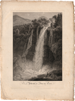 Lot 5475, Auction  119, Gmelin, Wilhelm Friedrich, Der Wasserfall des Velino bei Terni