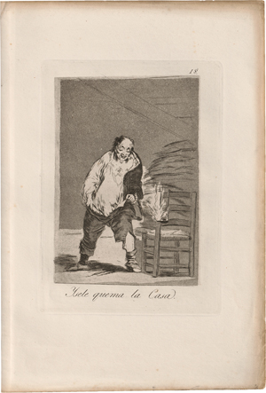 Lot 5481, Auction  119, Goya, Francisco de, Ysele quema la Casa