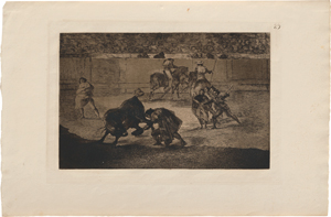 Lot 5488, Auction  119, Goya, Francisco de, Pepe Illo haciendo el recorte al toro