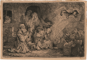 Lot 5546, Auction  119, Rembrandt Harmensz. van Rijn, Der Engel vor der Familie des Tobias verschwindend