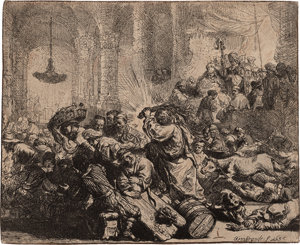 Lot 5553, Auction  119, Rembrandt Harmensz. van Rijn, Christus die Händler aus dem Tempel treibend