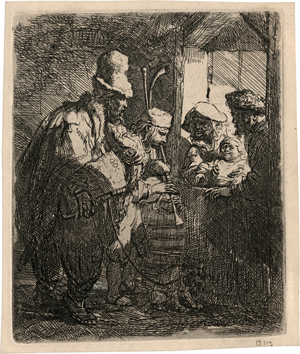 Lot 5557, Auction  119, Rembrandt Harmensz. van Rijn, Die wandernden Musiker