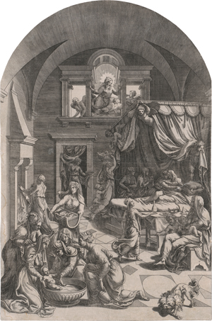 Lot 5578, Auction  119, Scultori, Diana, Die Geburt des hl. Johannes des Täufers