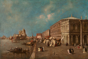 Lot 6031, Auction  119, Venezianisch, 18. Jh. Venedig, der Molo mit Blick auf Santa Maria della Salute