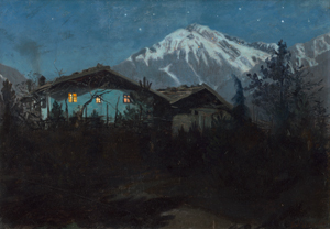 Lot 6077, Auction  119, Willroider, Ludwig, Sternennacht in den Alpen