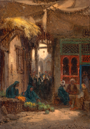 Lot 6103, Auction  119, Fiedler, Bernard, Im Souk in Kairo: Zwei Szenen aus dem Basar
