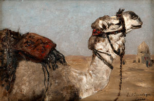 Lot 6108, Auction  119, Berninger, Edmund, Ein Dromedar in Kairo; Karawane in der Wüste