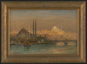 Los 6110 - Koerner, Ernst Carl Eugen - Blick auf Istanbul mit der Yeni Moschee und der Süleymaniye-Moschee - 1 - thumb