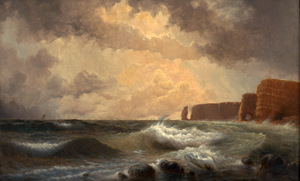 Lot 6143, Auction  119, Deutsch, um 1840. Windgepeitschte See vor Helgoland