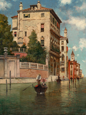Lot 6217, Auction  119, Getschmann, Karl, Venedig: Gondeln vor einem Palazzo