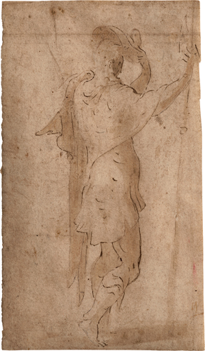 Lot 6530, Auction  119, Parmigianino, Francesco - Schule, Der hl. Jacobus d.Ä., gehend mit Wanderstab und Hut