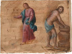 Lot 6534, Auction  119, Italienisch, 17. Jh. . Wandelnder Christus und Christus an der Geißelsäule