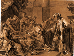 Lot 6542, Auction  119, Venezianisch, 18. Jh. Achilles unter den Töchtern des Lykomedes