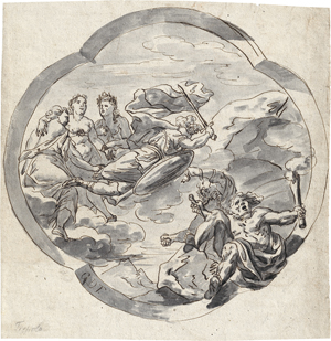 Lot 6558, Auction  119, Süddeutsch, 18. Jh. Allegorische Darstellung mit Furor