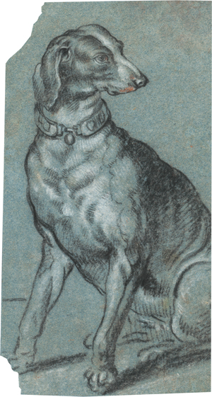 Lot 6607, Auction  119, Französisch, 18. Jh. Sitzender Hund