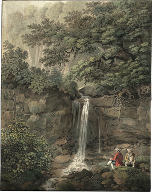 Lot 6613, Auction  119, Birmann, Peter, Wasserfall mit Zeichner
