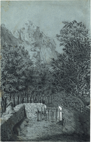 Lot 6651, Auction  119, Deutsch, um 1840. Kleine Fattoria auf Capri