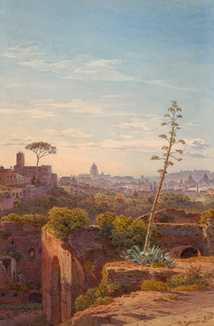 Lot 6677, Auction  119, Corrodi, Salomon, Die Ruinen auf dem Palatin mit Blick auf Rom