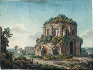 Lot 6713, Auction  119, Deutsch, um 1800. Der Tempel der Minerva Medica in Rom