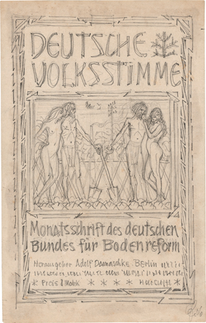 Lot 6751, Auction  119, Fidus, Titelblattentwurf für die "Deutsche Volksstimme"